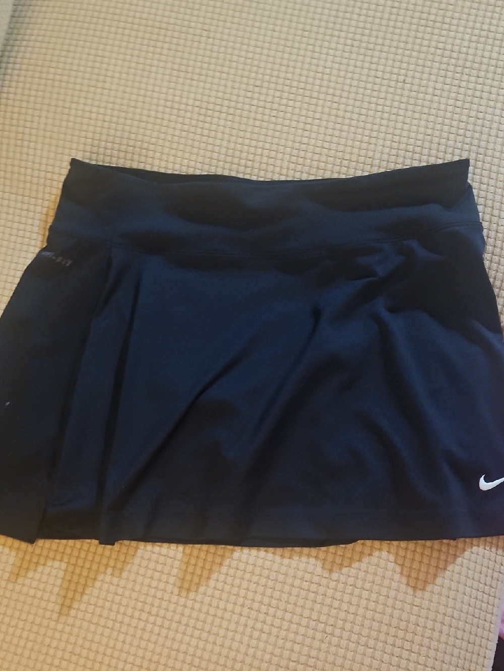 Nike Black Performance Tennis Skort with Swoosh, Size Medium